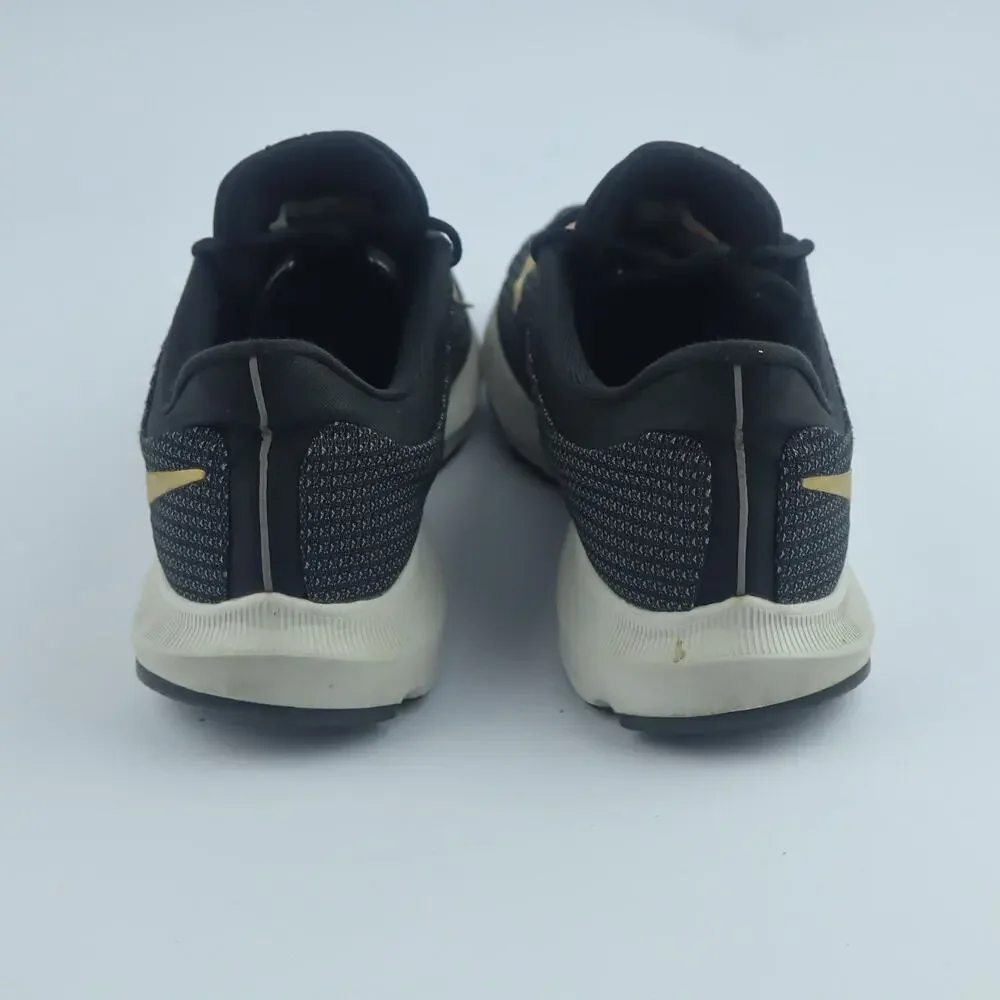 Nike Quest Black Metallic Gold Womens sz 8 Athletic Running Shoes AA7412-006